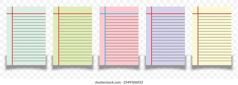 Notizbuch auf Papier, Notizbuch auf Papier, Notizbuchblatt, Notizbuchseitenvorlage, Quadrate Notizblockseiten, Vektorgrafik. eps 10.