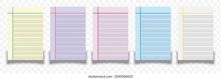 Notizbuch auf Papier, Notizbuch auf Papier, Notizbuchblatt, Notizbuchseitenvorlage, Quadrate Notizblockseiten, Vektorgrafik. eps 10.