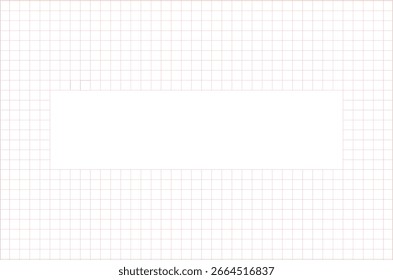 Paper notebook seamless pattern background. Squared wide grid paper. Notebook sheet blank. Typography template for notebook productions.