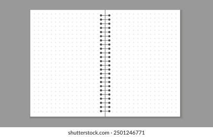 Notizbuch, zweiseitiges Notizbuch, Notizbuch, Notizbuchseiten, Vektorgrafik.