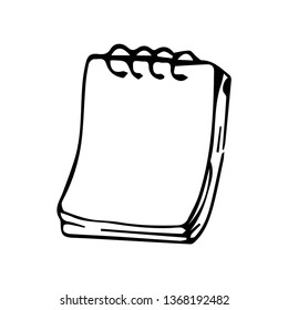 paper notebook vector sketch