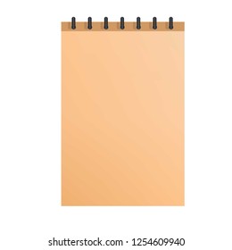Paper notepad icon. Realistic illustration of paper notepad vector icon for web design isolated on white background
