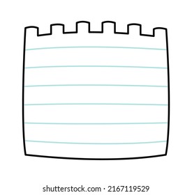 Paper notepad sheet icon. Vector illustration