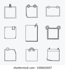 paper notes hand drawn vector