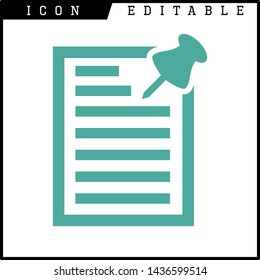 paper notes icon isolated sign symbol vector illustration - vector