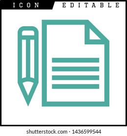 paper notes icon isolated sign symbol vector illustration - vector