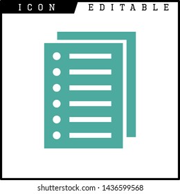 paper notes icon isolated sign symbol vector illustration - vector