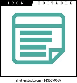 paper notes icon isolated sign symbol vector illustration - vector