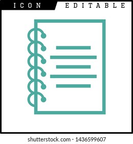 paper notes icon isolated sign symbol vector illustration - vector