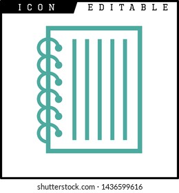 paper notes icon isolated sign symbol vector illustration - vector