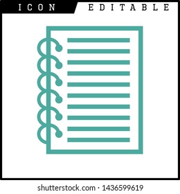 paper notes icon isolated sign symbol vector illustration - vector