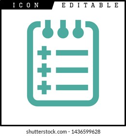 paper notes icon isolated sign symbol vector illustration - vector