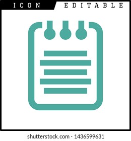 paper notes icon isolated sign symbol vector illustration - vector