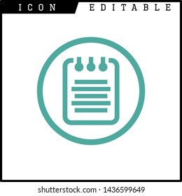 paper notes icon isolated sign symbol vector illustration - vector