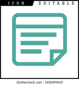 paper notes icon isolated sign symbol vector illustration - vector