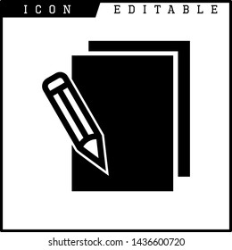 paper notes icon isolated sign symbol vector illustration - vector