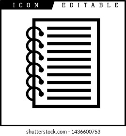 paper notes icon isolated sign symbol vector illustration - vector
