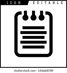 paper notes icon isolated sign symbol vector illustration - vector