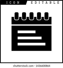 paper notes icon isolated sign symbol vector illustration - vector