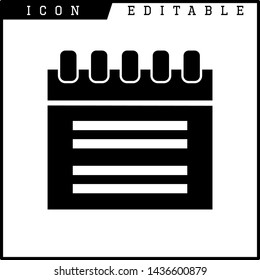 paper notes icon isolated sign symbol vector illustration - vector