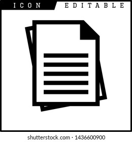 paper notes icon isolated sign symbol vector illustration - vector