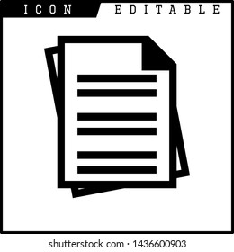 paper notes icon isolated sign symbol vector illustration - vector