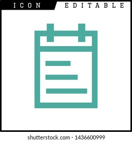 paper notes icon isolated sign symbol vector illustration - vector