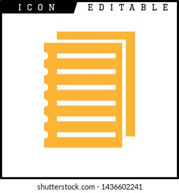 paper notes icon isolated sign symbol vector illustration - vector