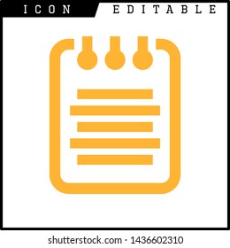 paper notes icon isolated sign symbol vector illustration - vector