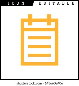 paper notes icon isolated sign symbol vector illustration - vector