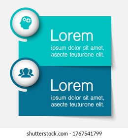 Paper notes on 5 stickers, notepads and memo messages. Vector sticky notepaper  for infographic, business presentation, web, internet, brochure, wallpaper.