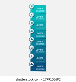 Paper notes on 5 stickers, notepads and memo messages. Vector sticky notepaper  for infographic, business presentation, web, internet, brochure, wallpaper.