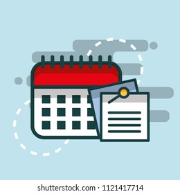 paper notes on calendar reminder planner office