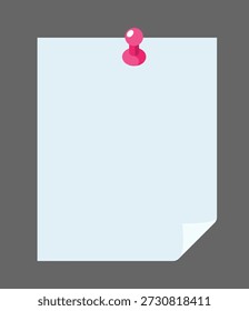 Paper notes stickers. Place for memo messages on paper sheets. Blank sticky place for to do list and office notice or information board