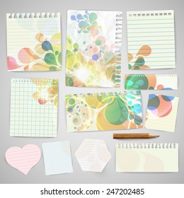 Paper notes, vector