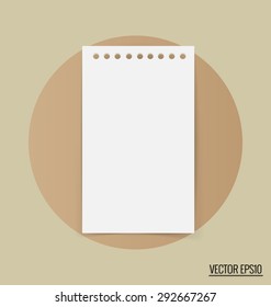 Paper notes. Vector Illustration.