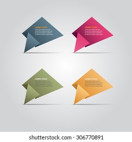 Paper number options template, Vector design template,