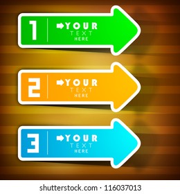 Paper numbered banners. EPS 10.