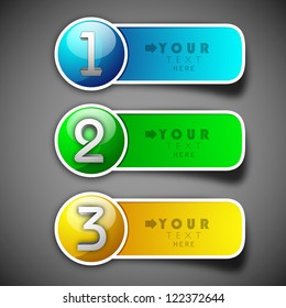 Papiernummerierte Banner. EPS10.