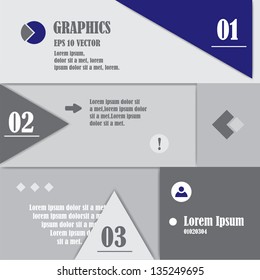 Paper Numbered Banners - Vector Illustration, Graphic Design Editable For Your Design. Modern Design Template Useful For Infographics