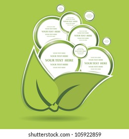 Paper numeric options web design isolated. Vector illustration