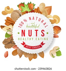 Paper Nuts Label With Type Design