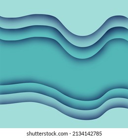 paper ocean waves Assembled 3 layers, suitable for use.