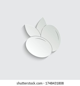 paper  olive icon black vector sign