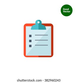 Paper on clipboard icon