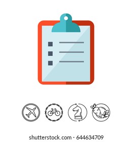 Paper on clipboard icon
