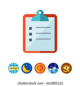 Paper on clipboard icon
