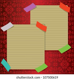 Paper on pattern background,Vector