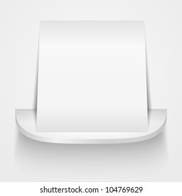 Paper on the shelf, vector eps10 illustration