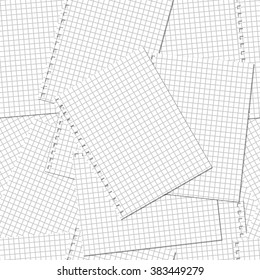 A lot of paper on table or board. Idea for background of notebook